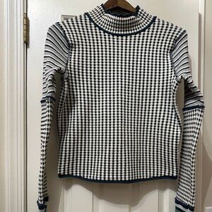 Free People - Women's Gamer Cuff Crop Stretch Cotton Blend Sweater Ivory Combo